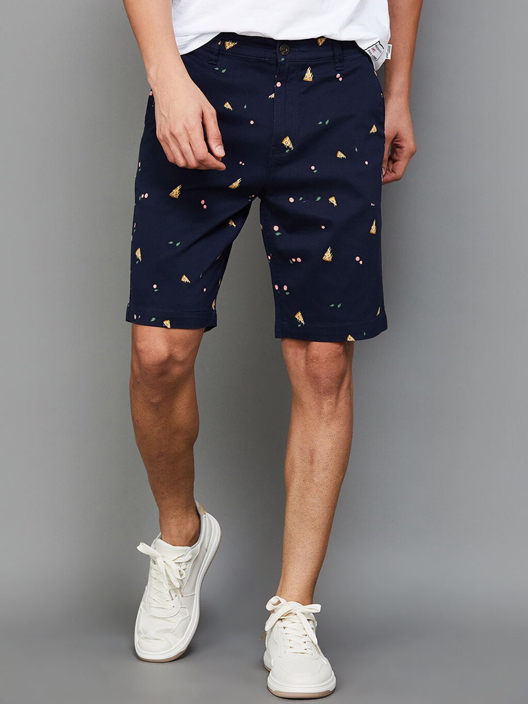 

Fame Forever by Lifestyle Men Conversational Printed Mid Rise Shorts, Blue