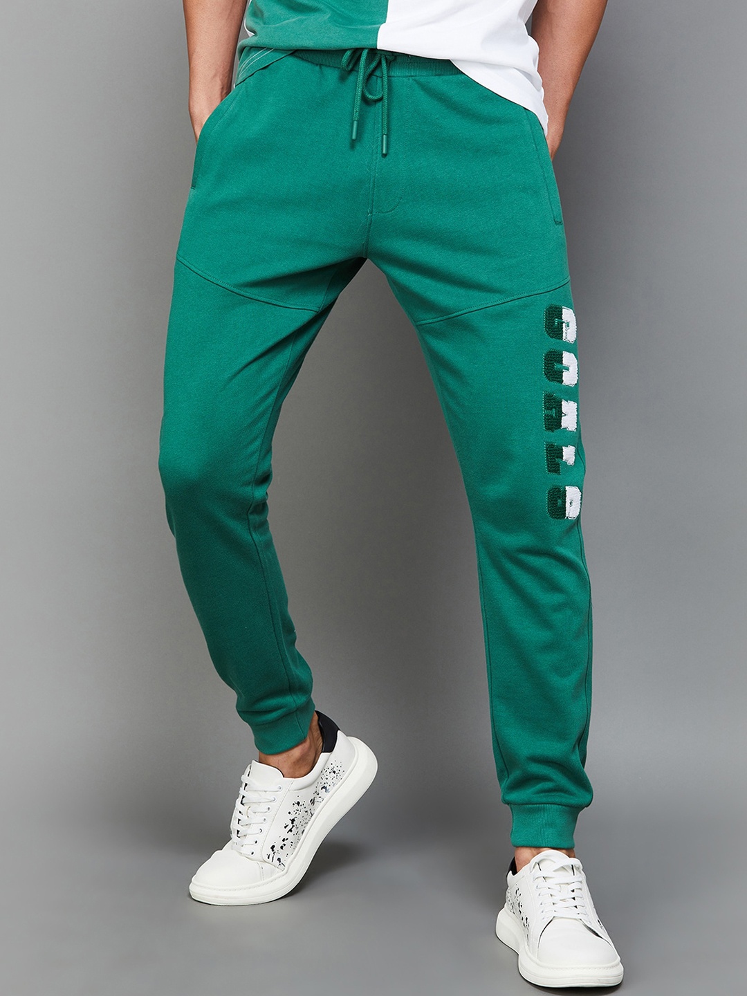 

Fame Forever by Lifestyle Men Typography Printed Cotton Joggers, Green