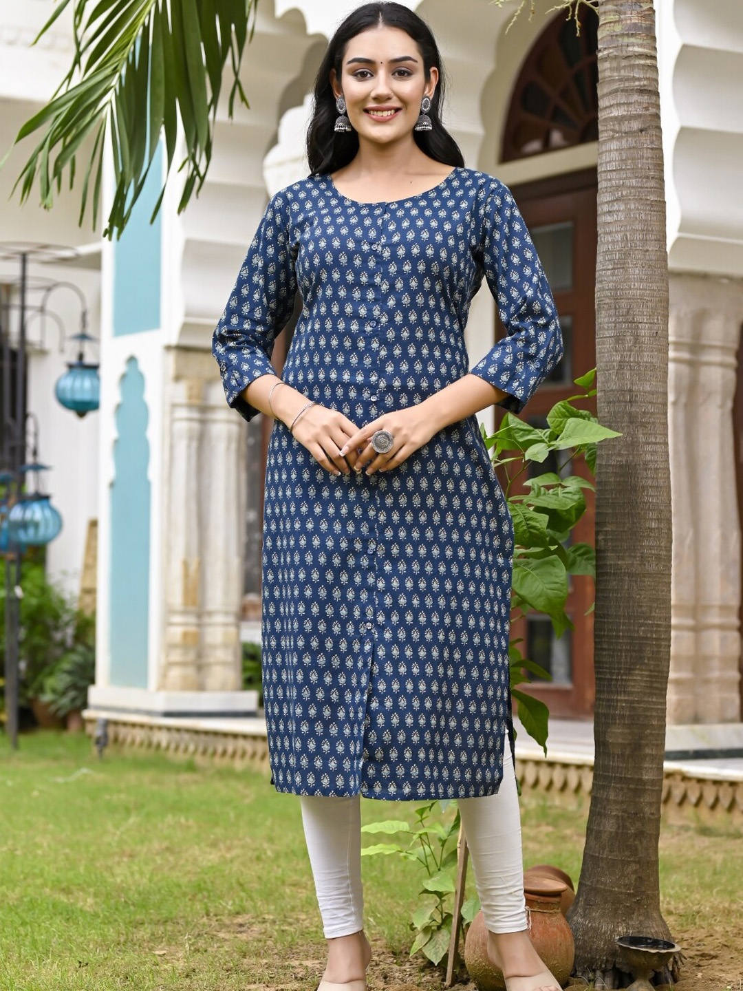 

Nishika Ethnic Motifs Printed Kurta, Blue
