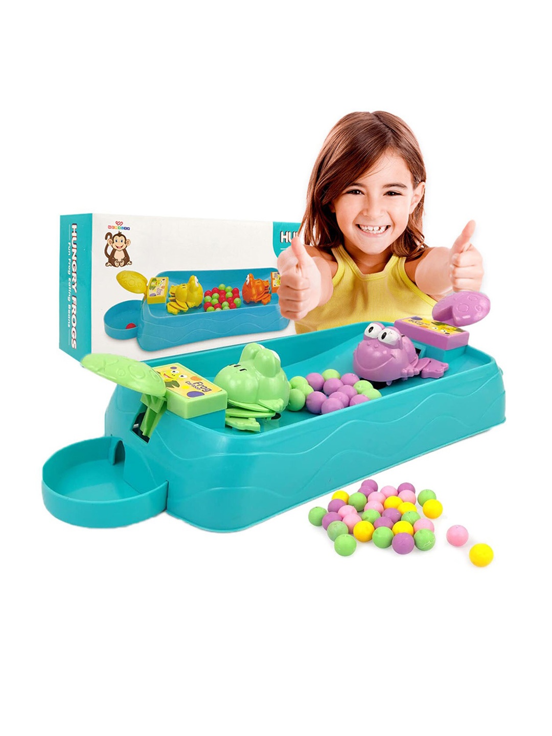 

WEMBLEY Kids Puzzle Frog Games for Kids (2 Players), Blue