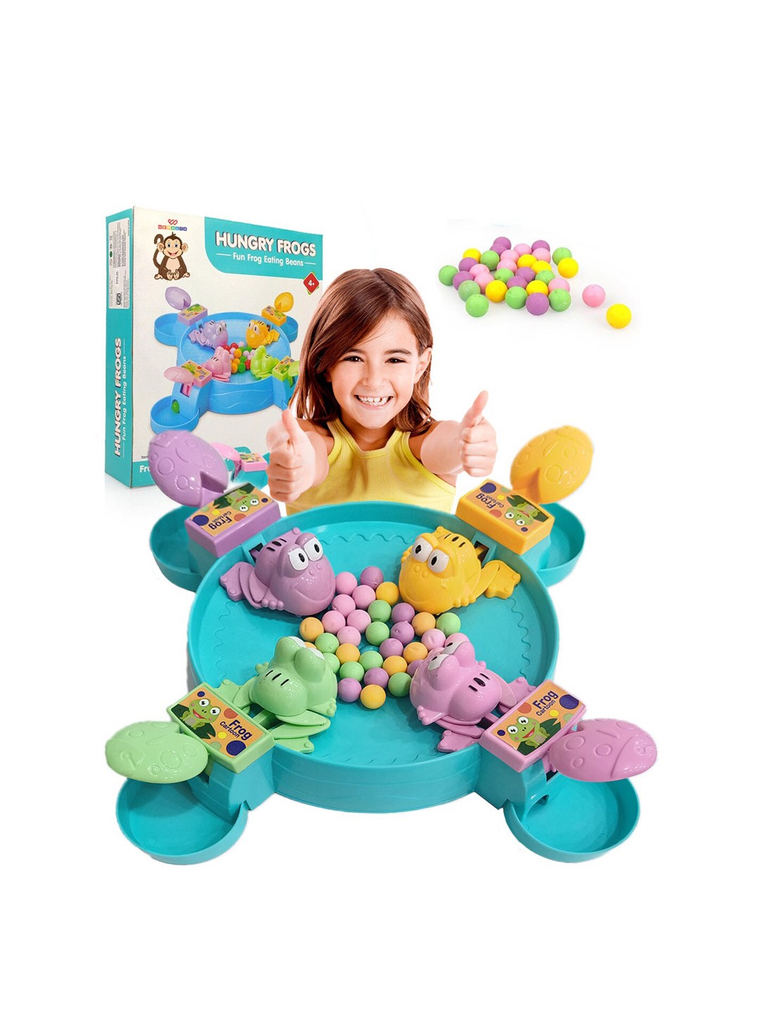 

WEMBLEY Kids Hungry Frog Indoor Board Games, Multi
