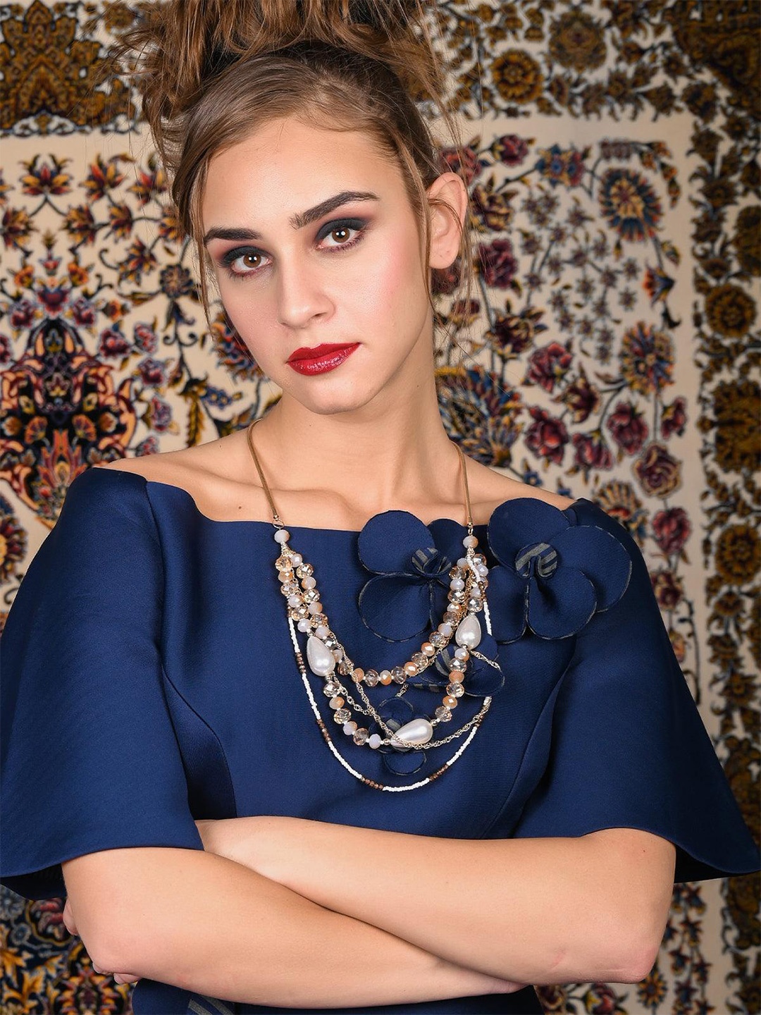 

ODETTE Gold-Plated Beaded Layered Necklace