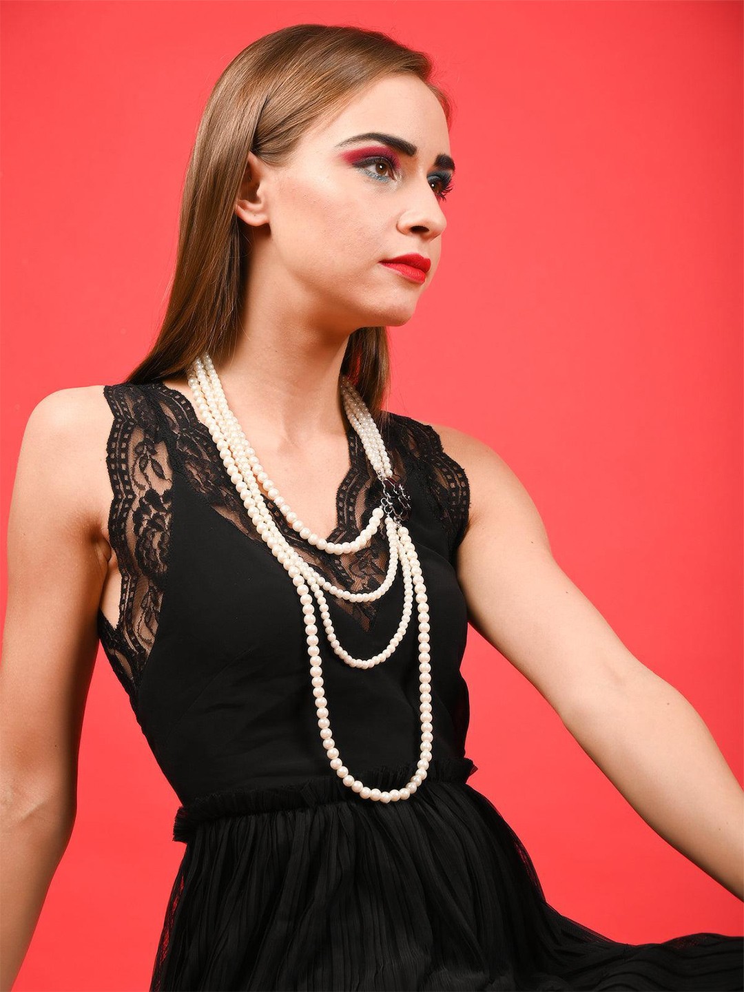

ODETTE Pearls Layered Necklace, White