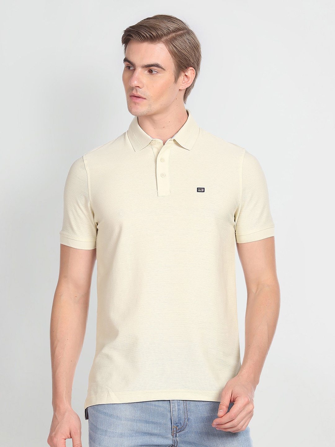 

Arrow Sport Polo Collar Regular Fit T-shirt, Beige