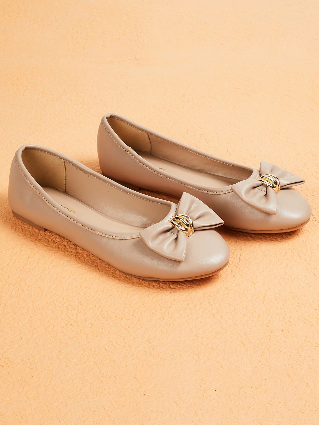 

CODE by Lifestyle Bow Detail Round Toe Ballerinas, Beige