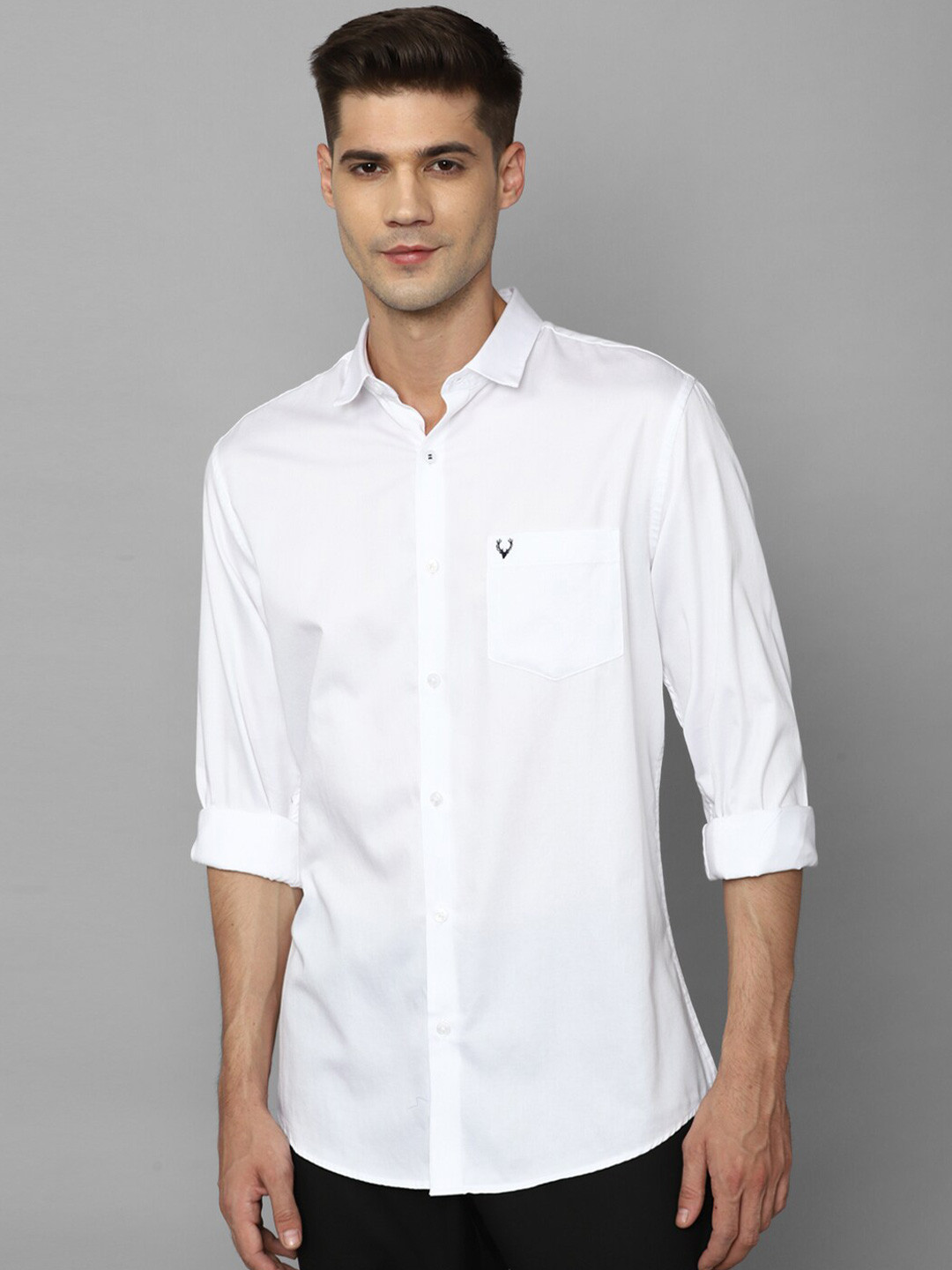 

Allen Solly Slim Fit Opaque Pure Cotton Casual Shirt, White
