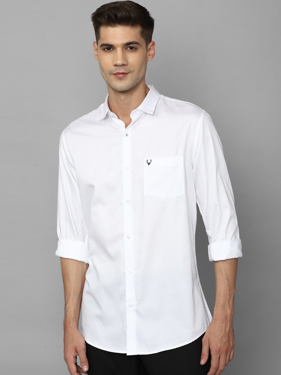 

Allen Solly Slim Fit Spread Collar Pure Cotton Casual Shirt, White