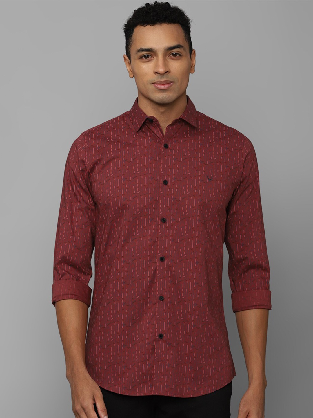 

Allen Solly Slim Fit Abstract Printed Opaque Casual Shirt, Maroon