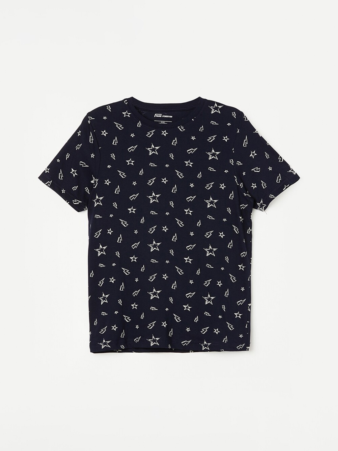 

Fame Forever by Lifestyle Boys Conversational Printed Pure Cotton T-shirt, Blue