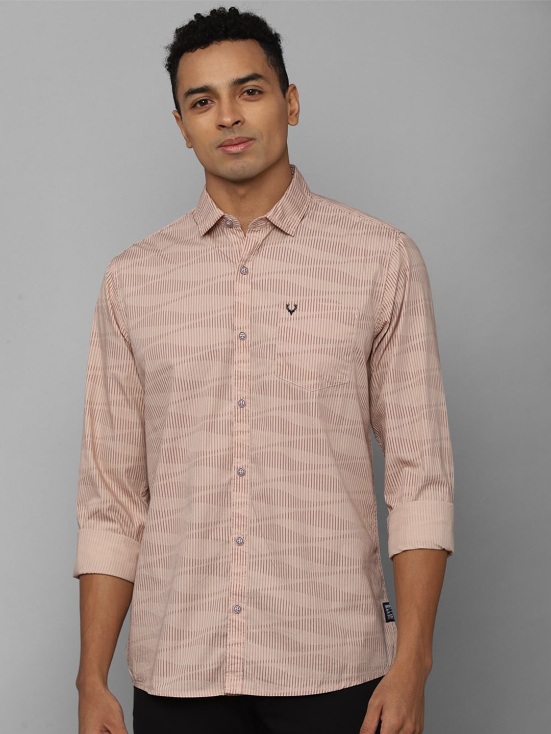 

Allen Solly Sport Regular Fit Abstract Printed Pure Cotton Casual Shirt, Brown