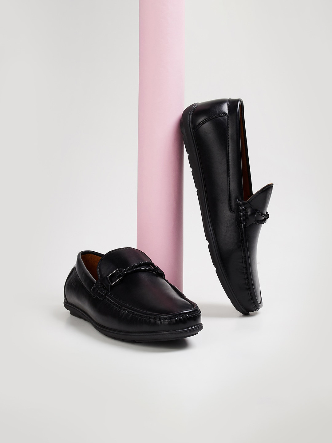 

CODE by Lifestyle Men Buckled Formal Loafers, Black