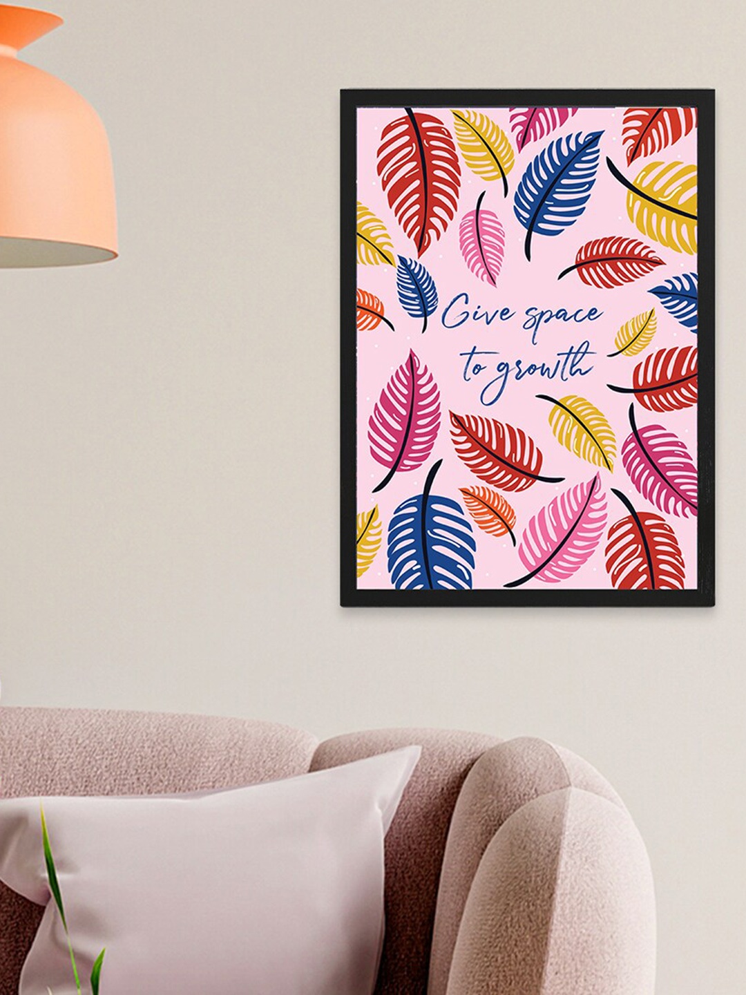 

Happening Hippo Pink & Black Printed Framed Wall Art