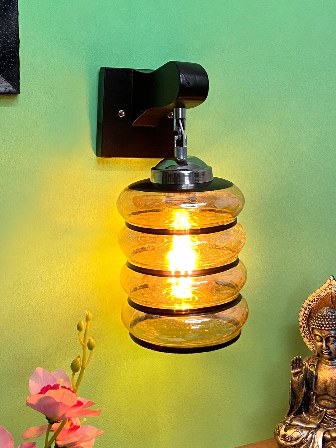 

foziq Brown Glass Wall Lamp