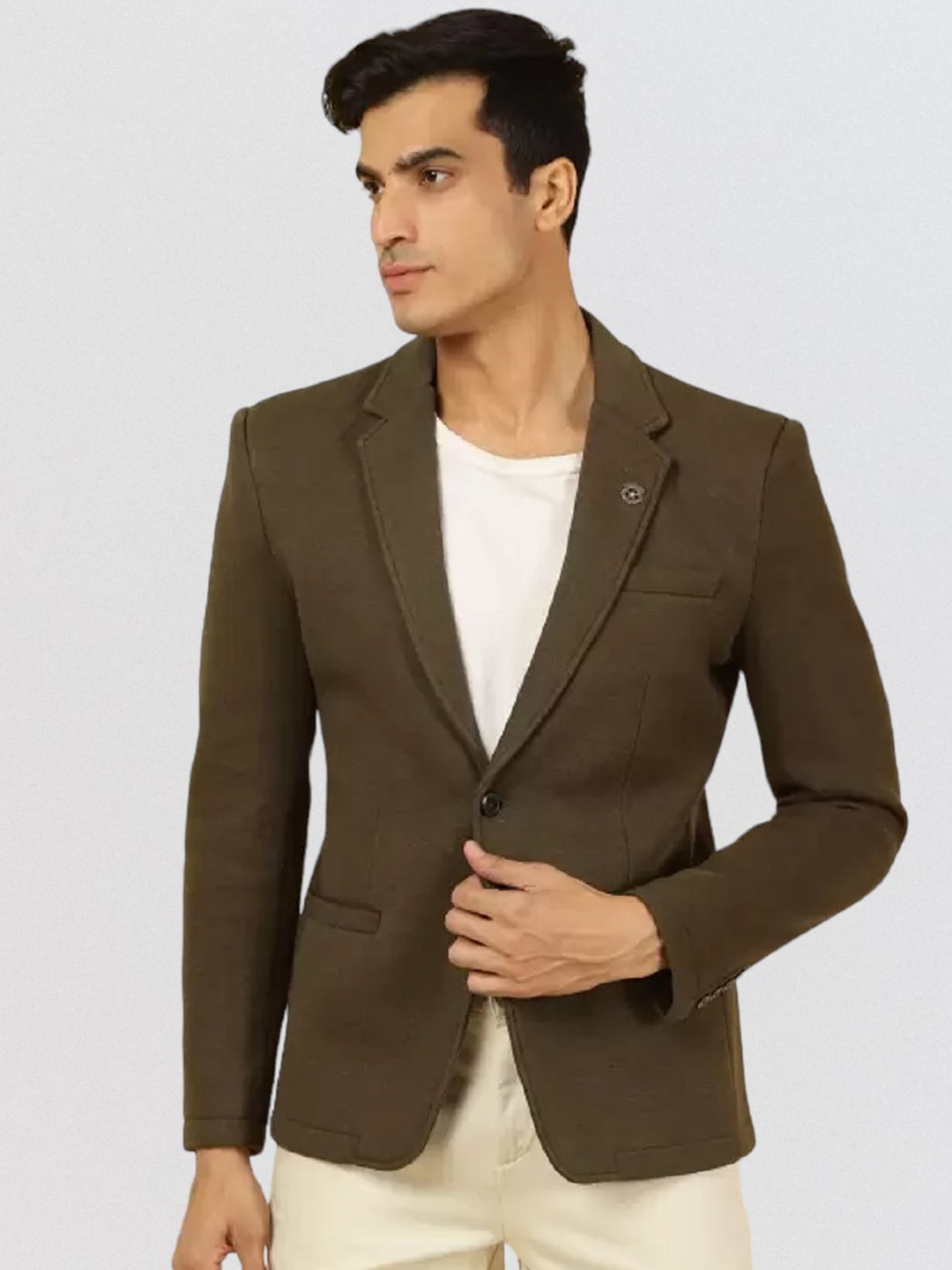 

Fort Collins Single Breasted Formal Blazer, Brown