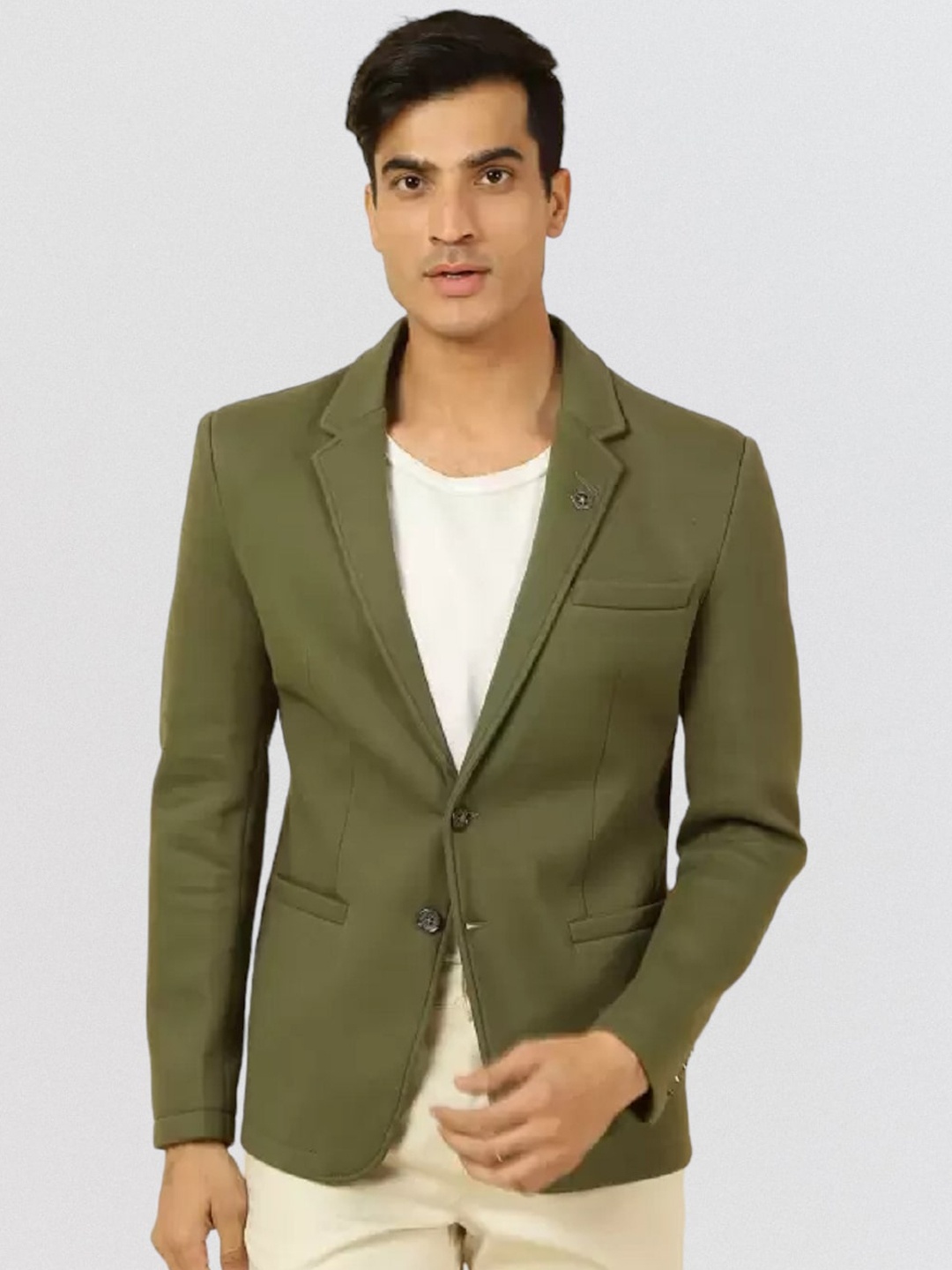 

Fort Collins Single Breasted Formal Blazer, Olive