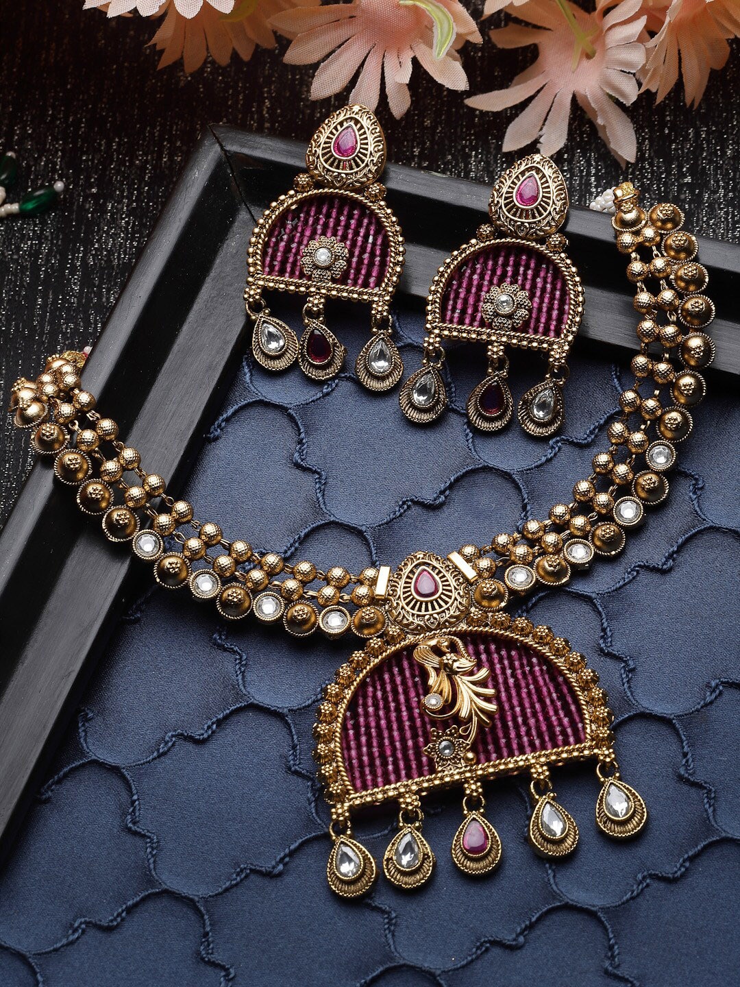 

Sukkhi Gold-Plated & Stone-Studded Jewellery Set