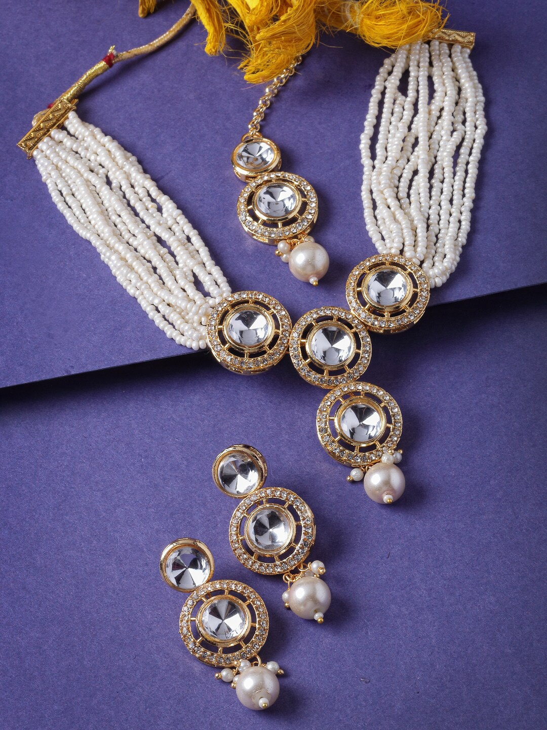 

Sukkhi Gold-Plated AD-Studded Jewellery Set
