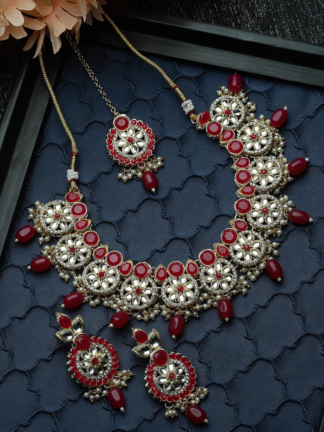 

Sukkhi Gold Plated & AD Studded Jewellery Set