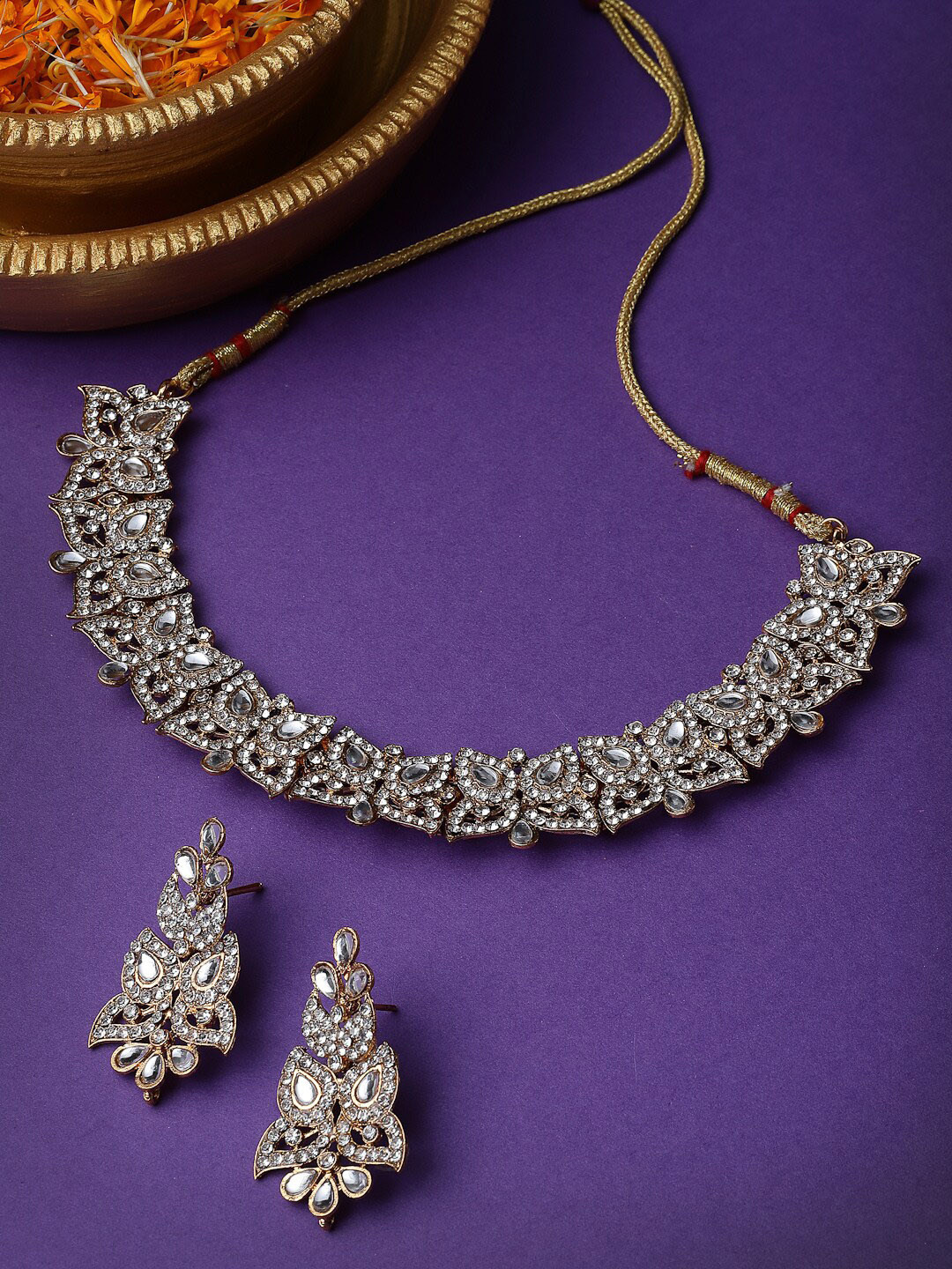 

Sukkhi Gold Plated & AD Studded Jewellery Set