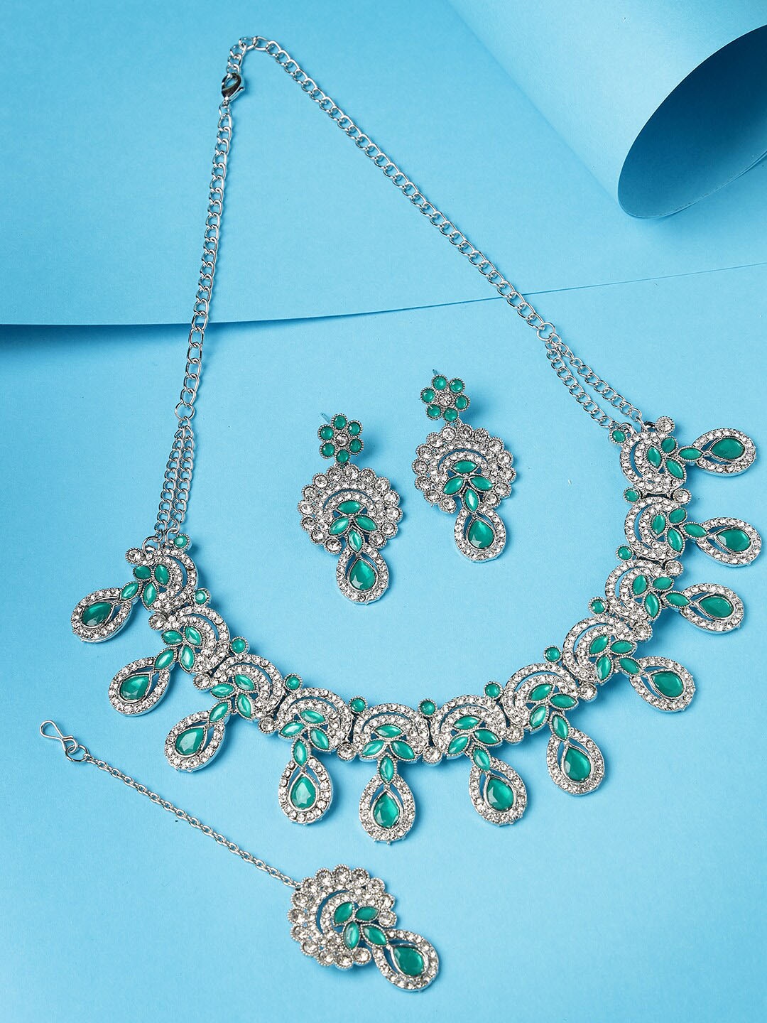 

Sukkhi Gold Plated & AD Studded Jewellery Set, Green