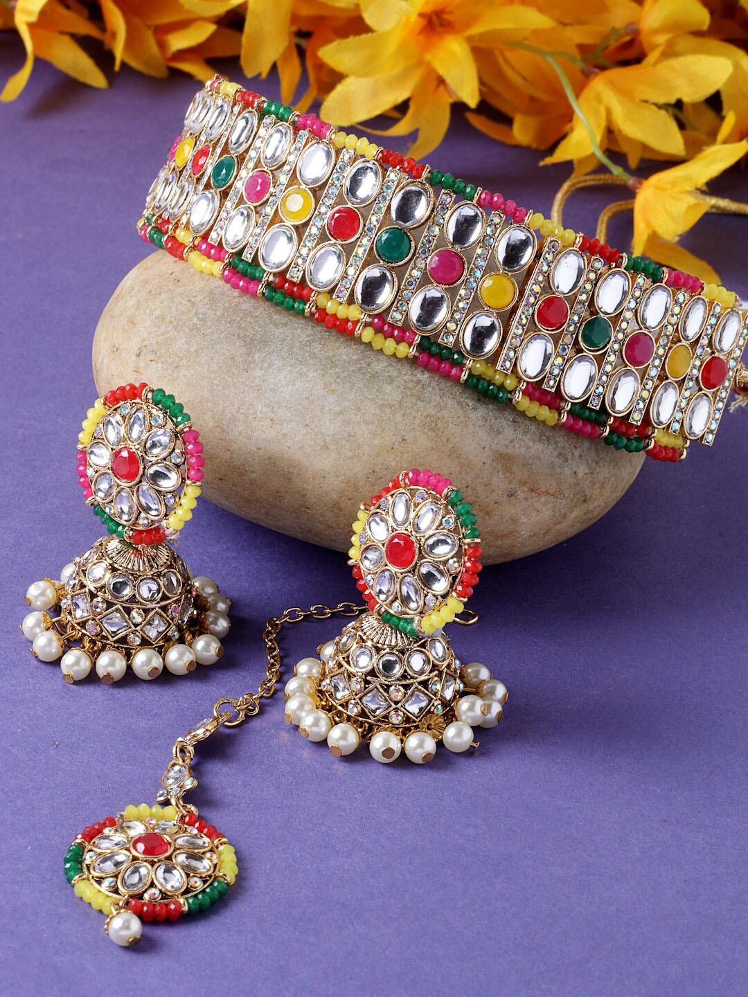 

Sukkhi Gold Plated & Kundan Studded Jewellery Set, Multi