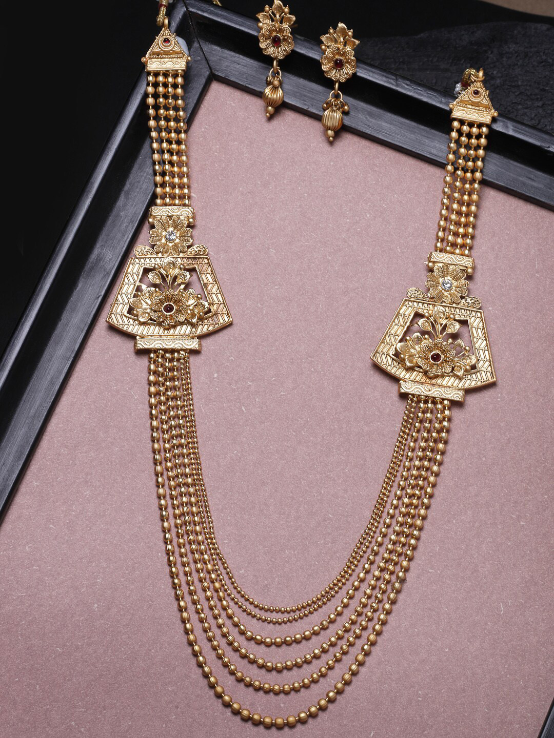 

Sukkhi Gold-Plated Kundan-Studded & Beaded Jewellery Set