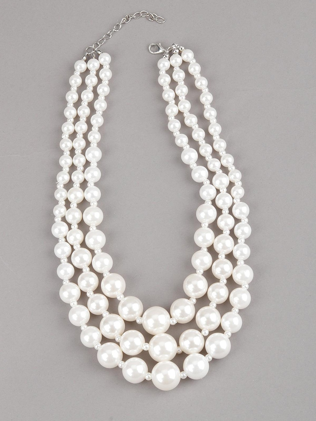 

ODETTE Silver-Plated Layered Necklace, White