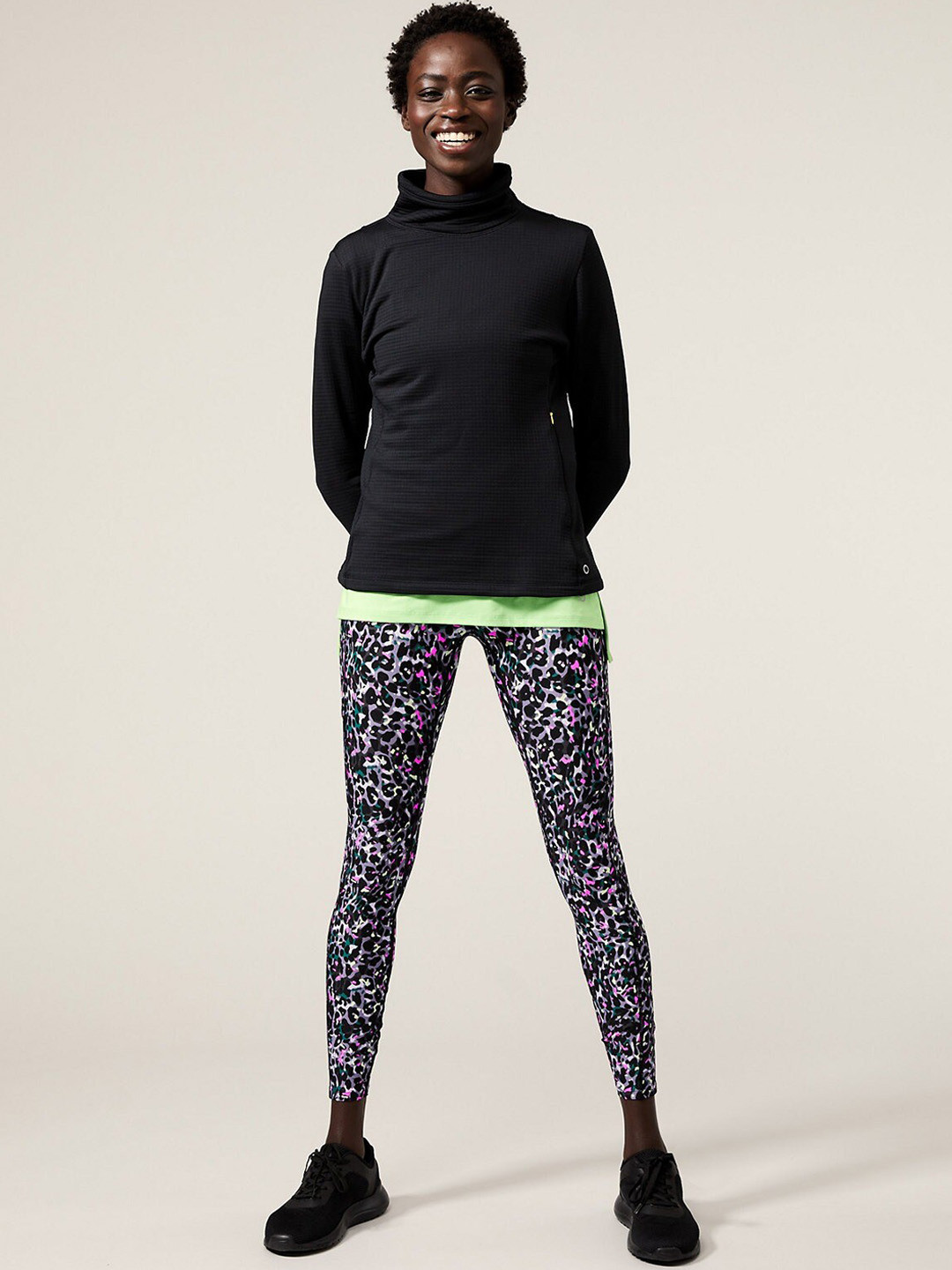 

Marks & Spencer Women Printed Ankle Length Training Or Gym Tights, White