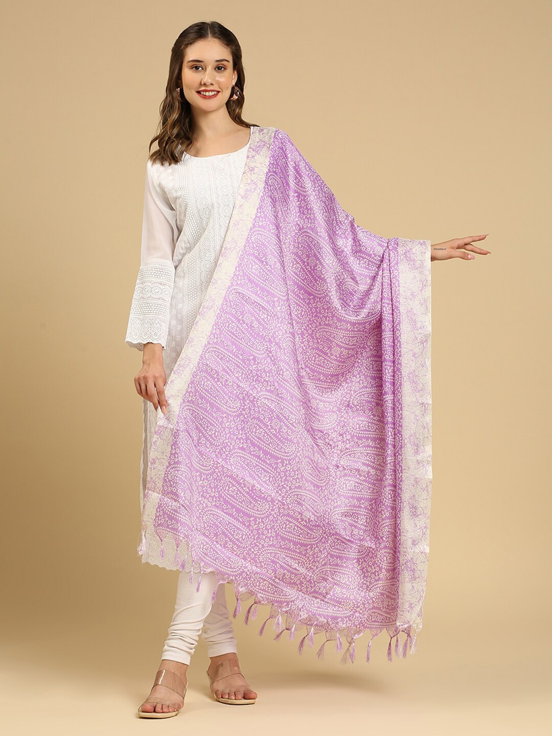 

Dupatta Bazaar Paisley Printed Dupatta, Mauve