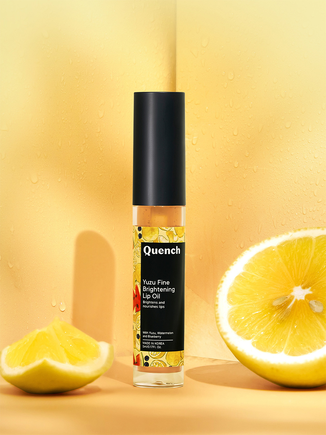 

Quench Yuzu Fine Brightening Lip Oil To Reduce Lip Pigmentation & Nourish Lips - 5 ml, Yellow