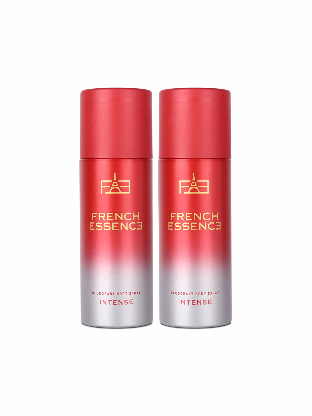 

FRENCH ESSENCE Men Set of 2 Intense Long Lasting Deodorant Body Spray - 150ml Each, Red