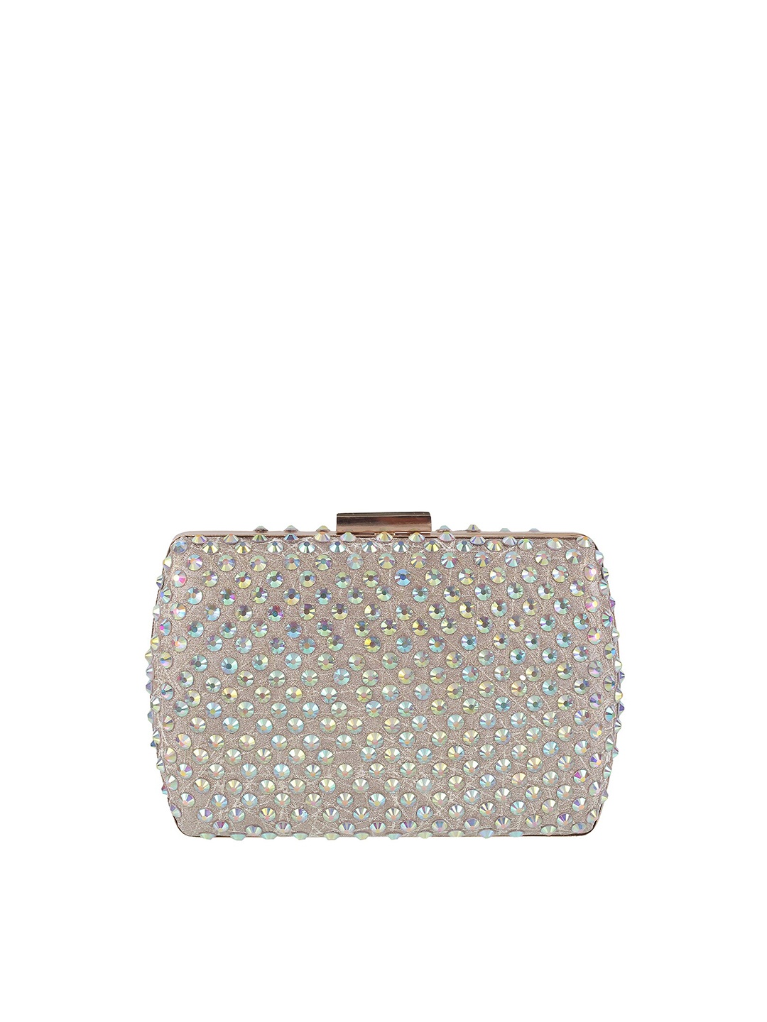 

Metro Embellished Box Clutch, Gold