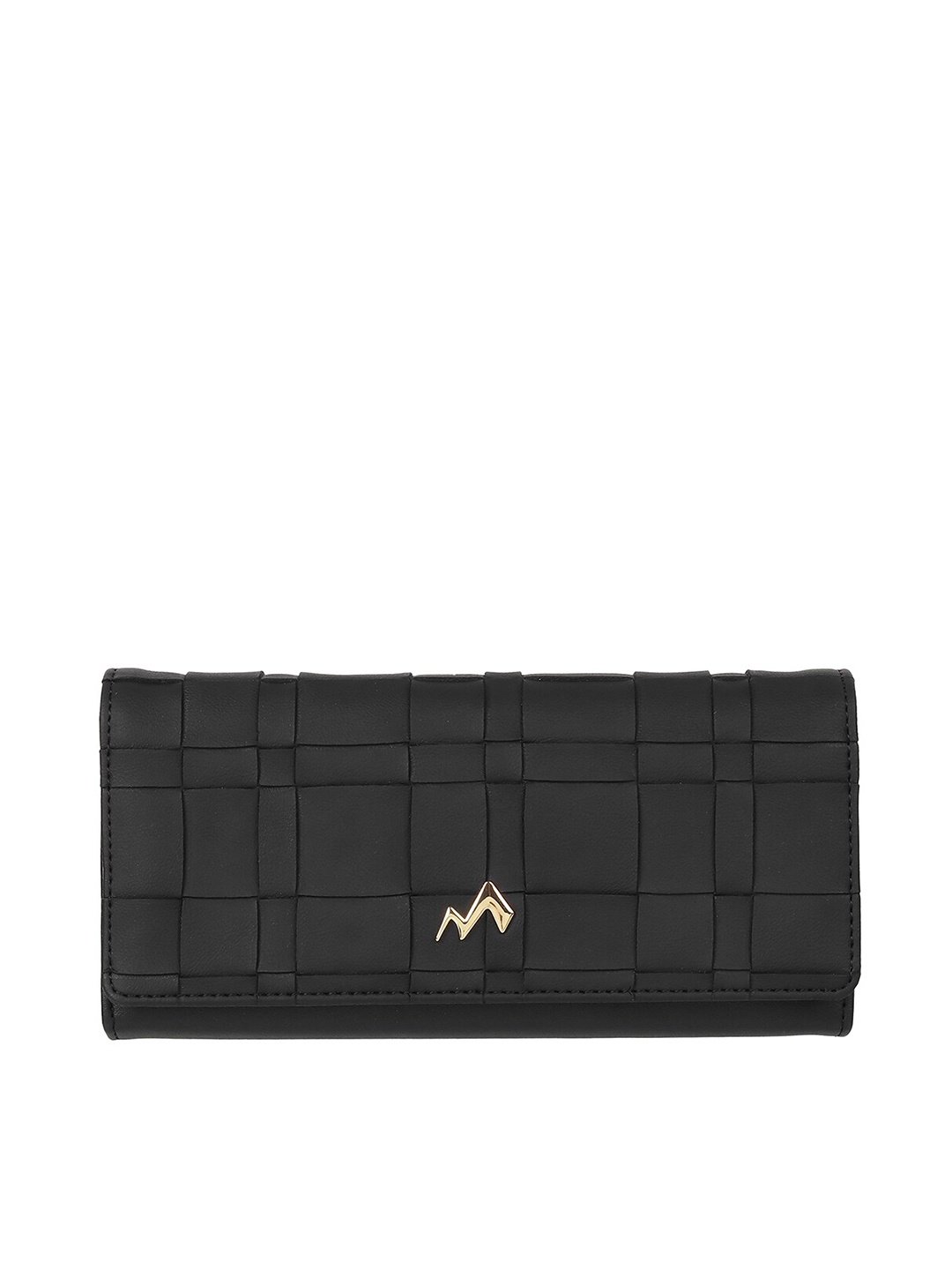 

Metro Women Zip Detail PU Zip Around Wallet, Black