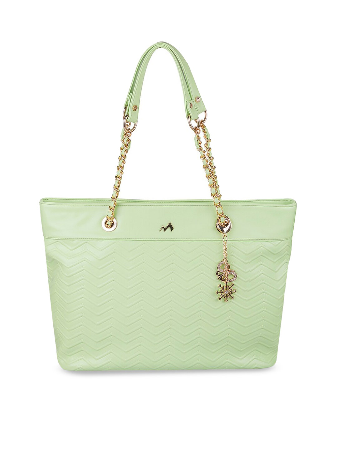 

Metro Textured Structured Shoulder Bag, Green