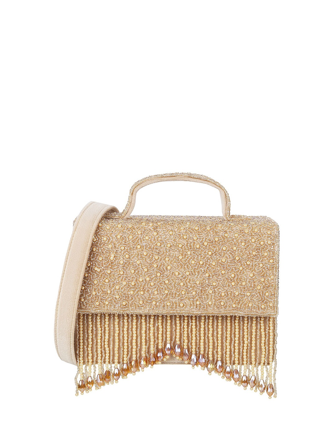 

Mochi Embellished Purse Clutch, Gold