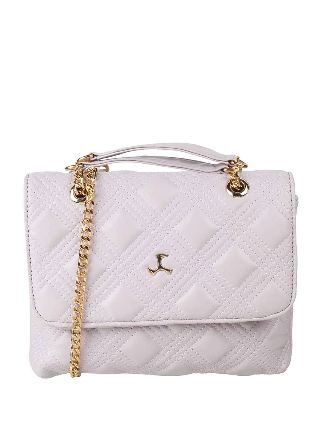 

Mochi Structured Handheld Bag With Quilted, Purple
