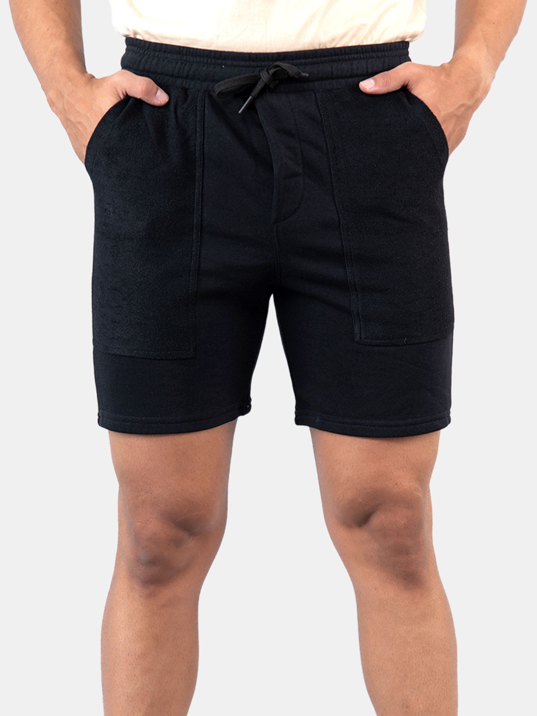 

Tistabene Men Mid-Rise Cotton Shorts, Black