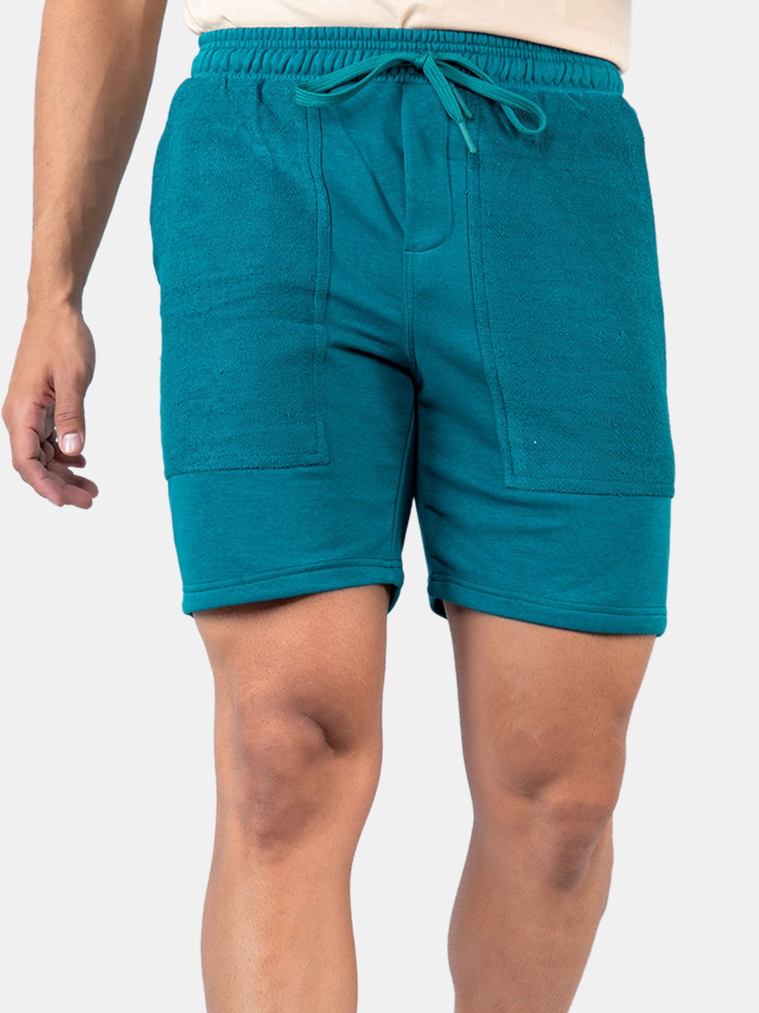 

Tistabene Men Mid-Rise Cotton Shorts, Teal