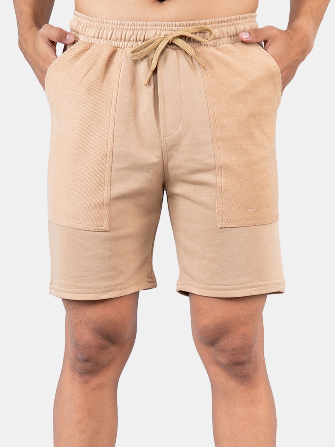 

Tistabene Men Mid-Rise Cotton Shorts, Beige