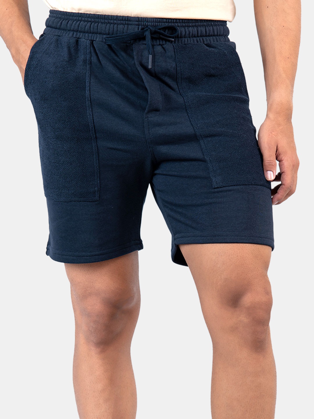 

Tistabene Men Mid-Rise Cotton Shorts, Navy blue