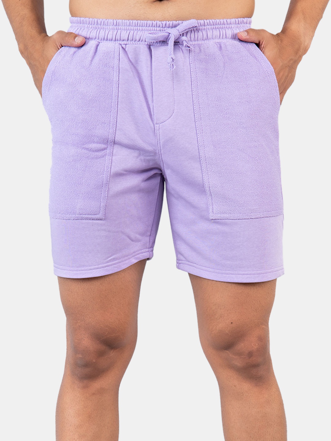 

Tistabene Men Mid-Rise Cotton Shorts, Lavender