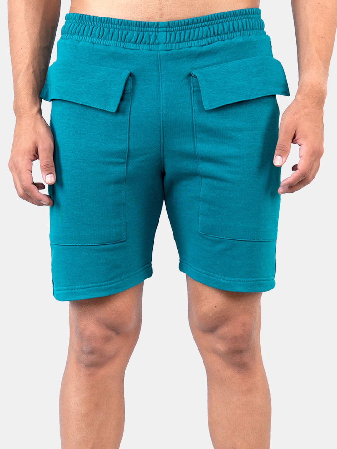 

Tistabene Men Mid-Rise Cotton Shorts, Teal