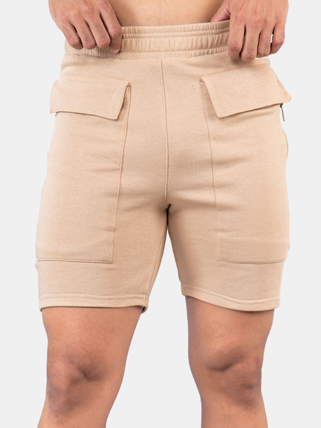 

Tistabene Men Mid-Rise Cotton Shorts, Beige