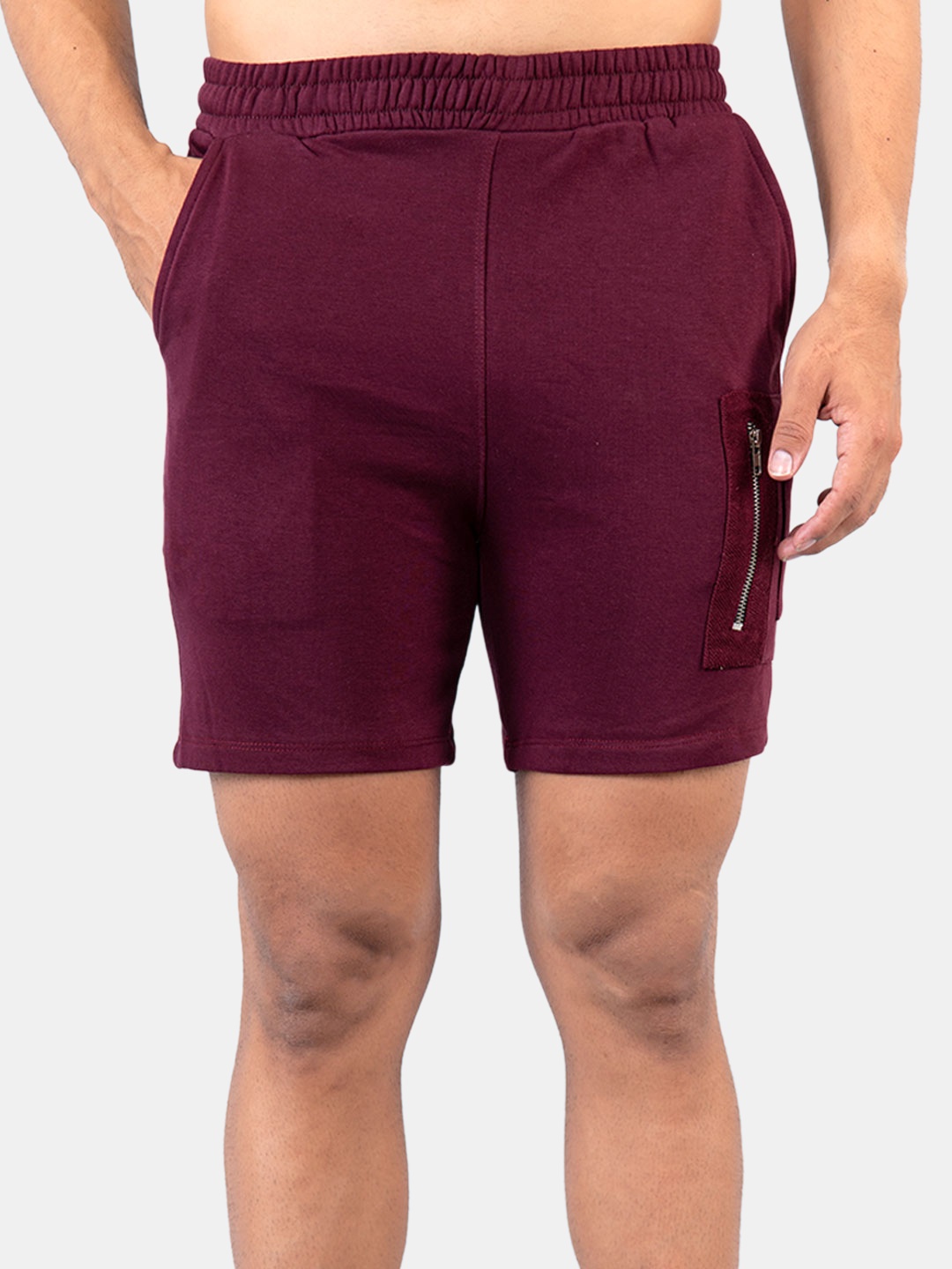 

Tistabene Men Mid-Rise Cotton Shorts, Maroon