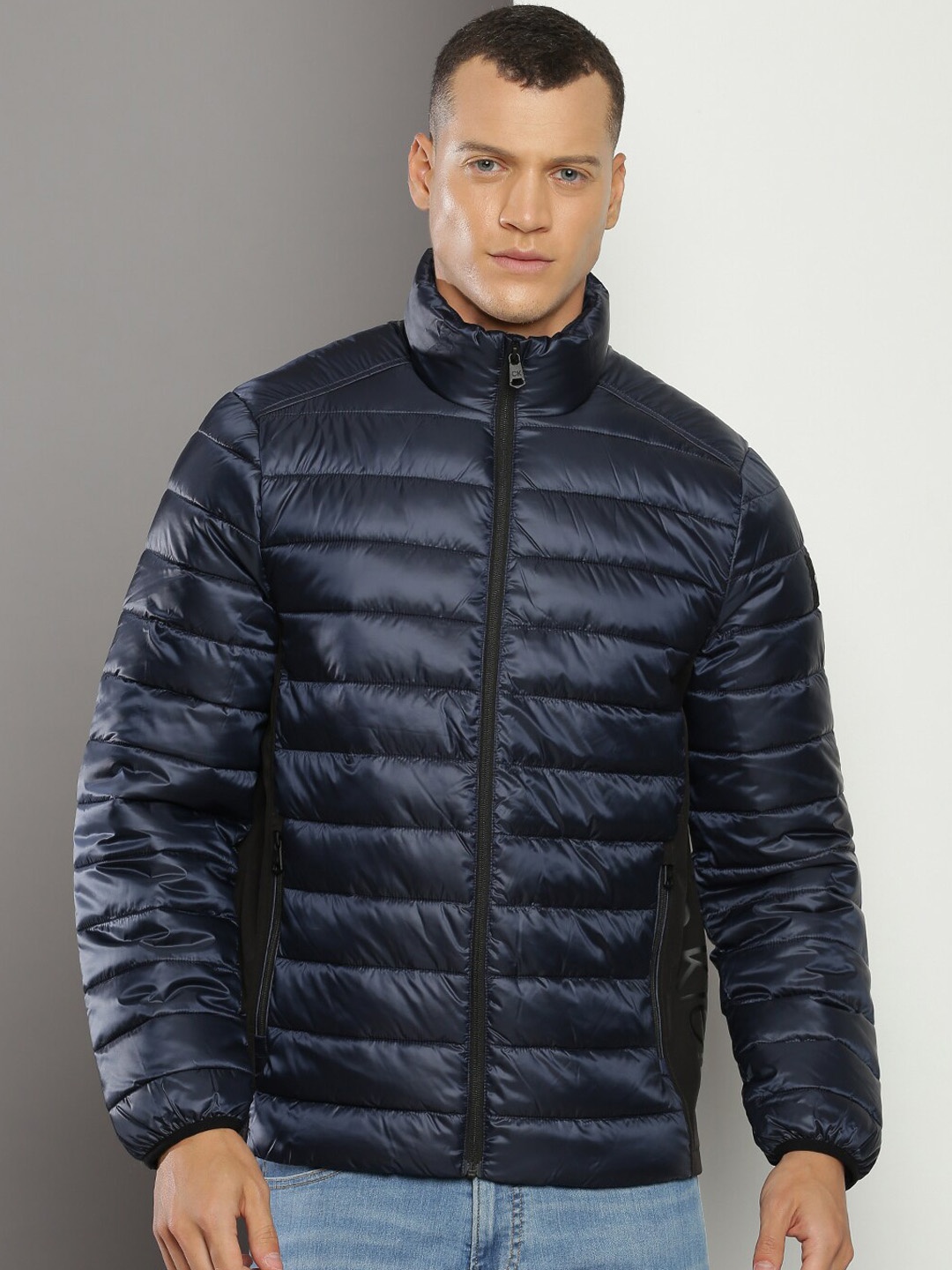 

Calvin Klein Jeans Mock Collar Puffer Jacket, Navy blue