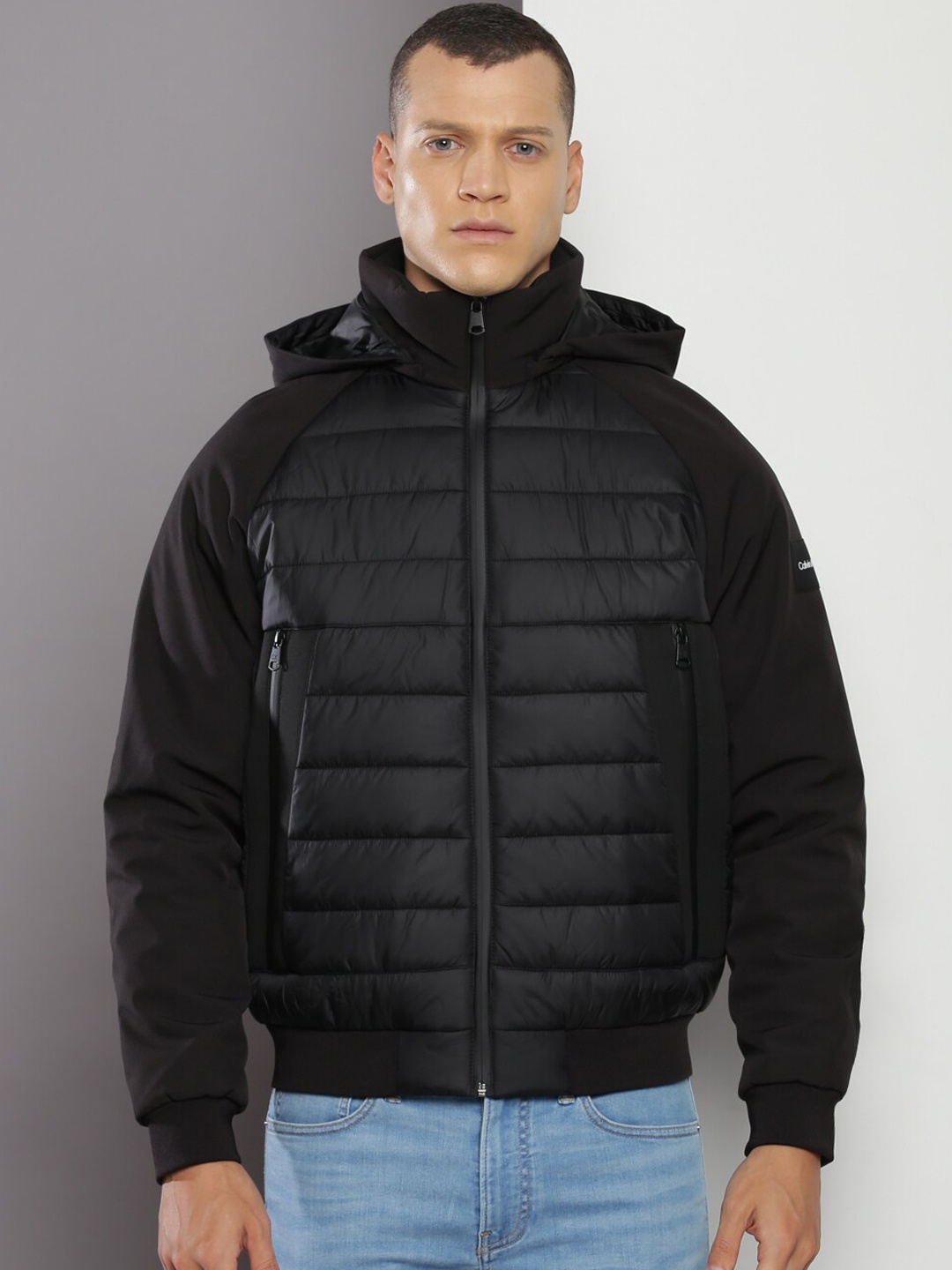 

Calvin Klein Jeans Hooded Puffer Jacket, Black