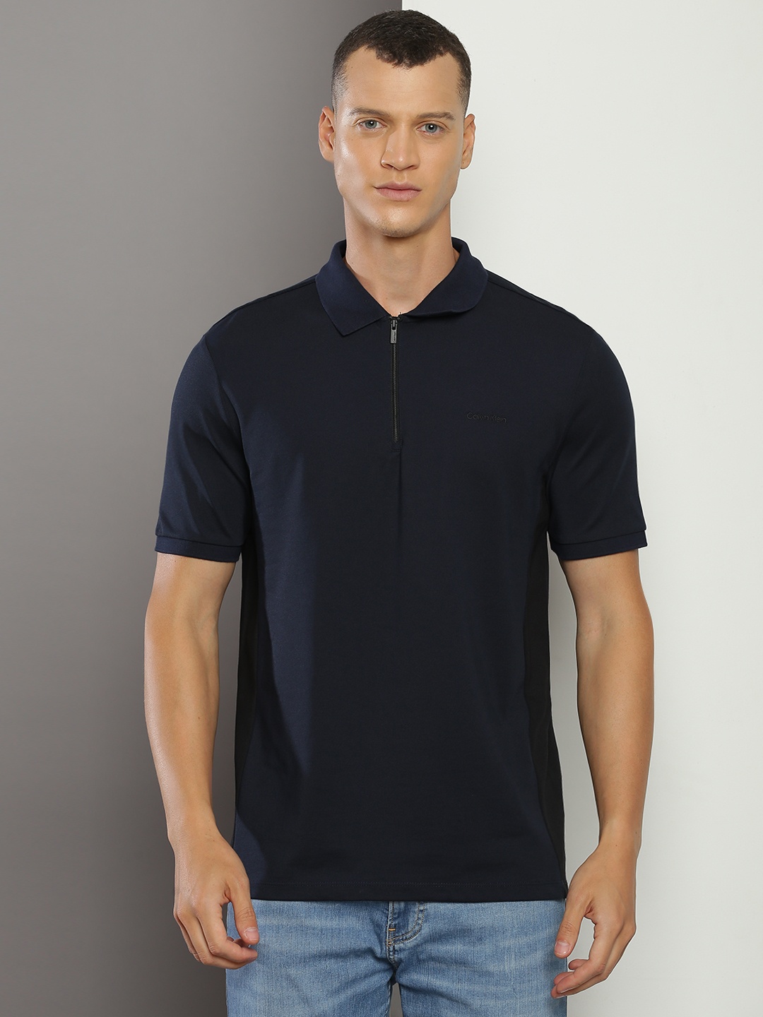 

Calvin Klein Jeans Polo Collar Regular Fit T-shirt, Navy blue