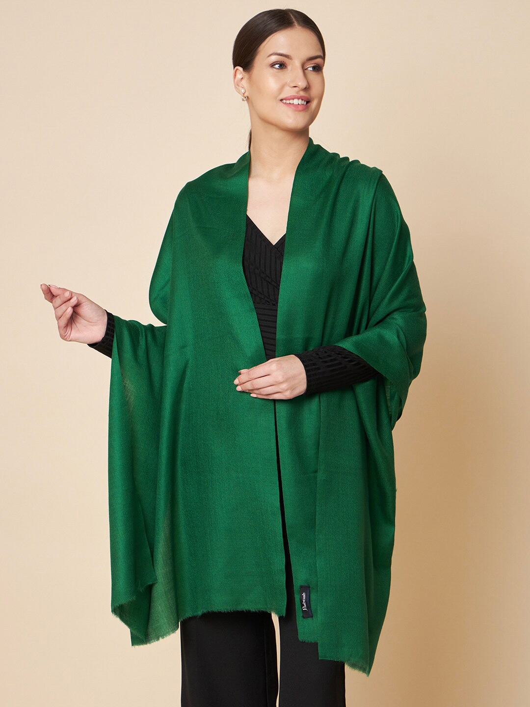 

Pashtush Women Wool Stole, Green