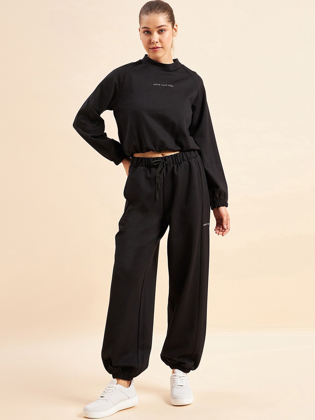 

Sweet Dreams Black Typography Printed Long Sleeved Tracksuits