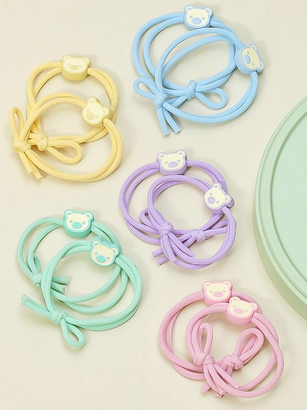 

Yellow Bee Girls Set Of 10 Ponytail Holders